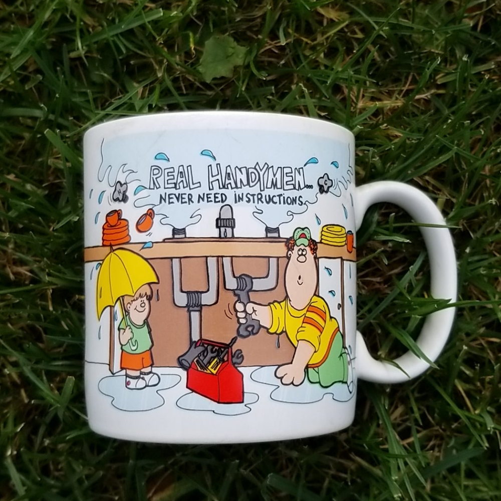 14 oz Handy Man mug, Porcelain